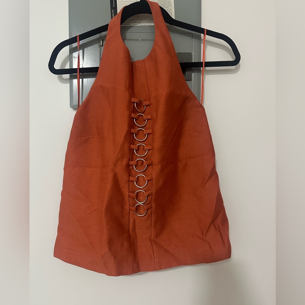 C/MEO Collective Terracotta Tank Top with Ring Detail